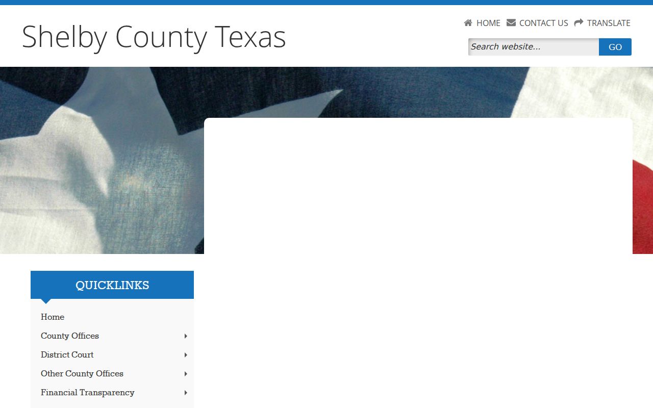 Shelby County court calendar District Court Settings page